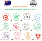 Personalised Teacher Merit Stamps Teacher Customised Name Homework Reward Stamps