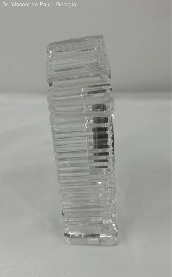 Reloj de escritorio vintage Waterford cristal blanco 4,5x3,5x1,25 en excelente estado Foto 3 de 4