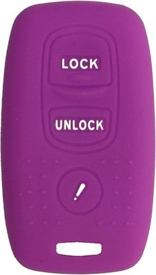 Silicone Key Fob Cover with 3 Buttons for 1999-2010 3, 5, Proteg Color: Purple