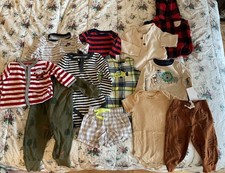 Lot of 12 Baby Boy Clothing Items 3M-12M Mixed Brands