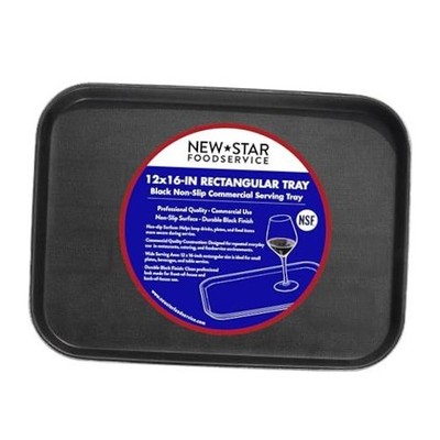 24975 Restaurant Grade Non-Slip Tray, Plastic, Rubber Lined, 12 x 16 inches