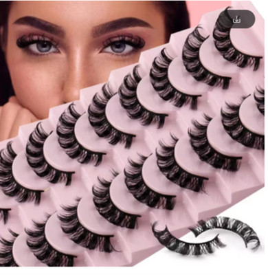 Russian Style Faux Mink Fluffy Strip Lashes 10 Pairs