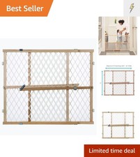 Safe and Stylish Pressure Mounted Baby Gate - 23 Inches Tall for Easy Playtime
