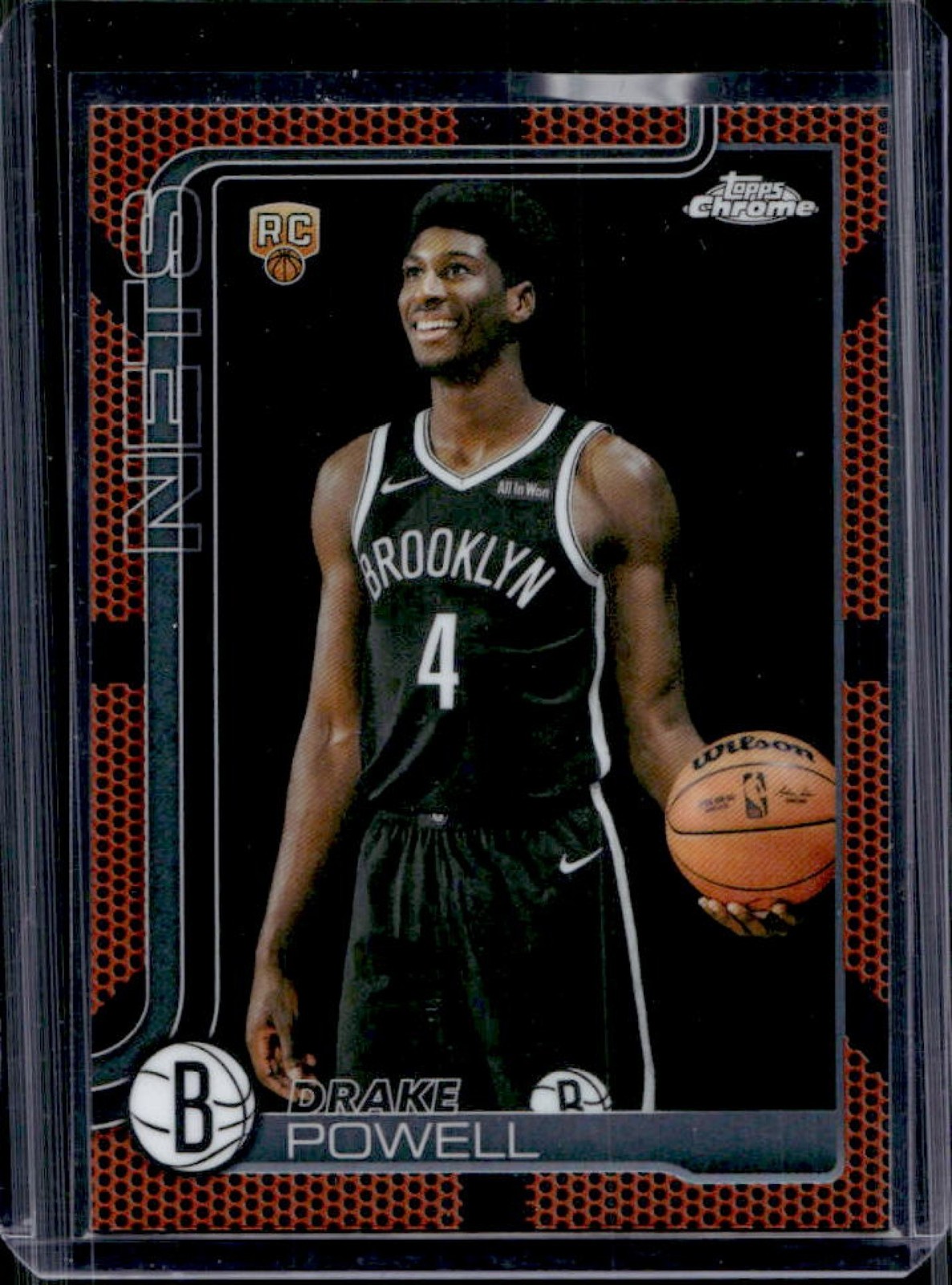 2025-26 Topps Chrome Drake Powell RC Basketball Refractor Rookie #272 Nets