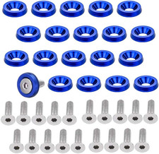 20PCS Aluminum Fender Bumper Washers M6x20mm CNC Billet Bolt Engine Dress Up Kit