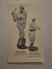 Chick Hafey & Roy Johnson 1933 Louisville Sluggers Famous Sluggers RARE!