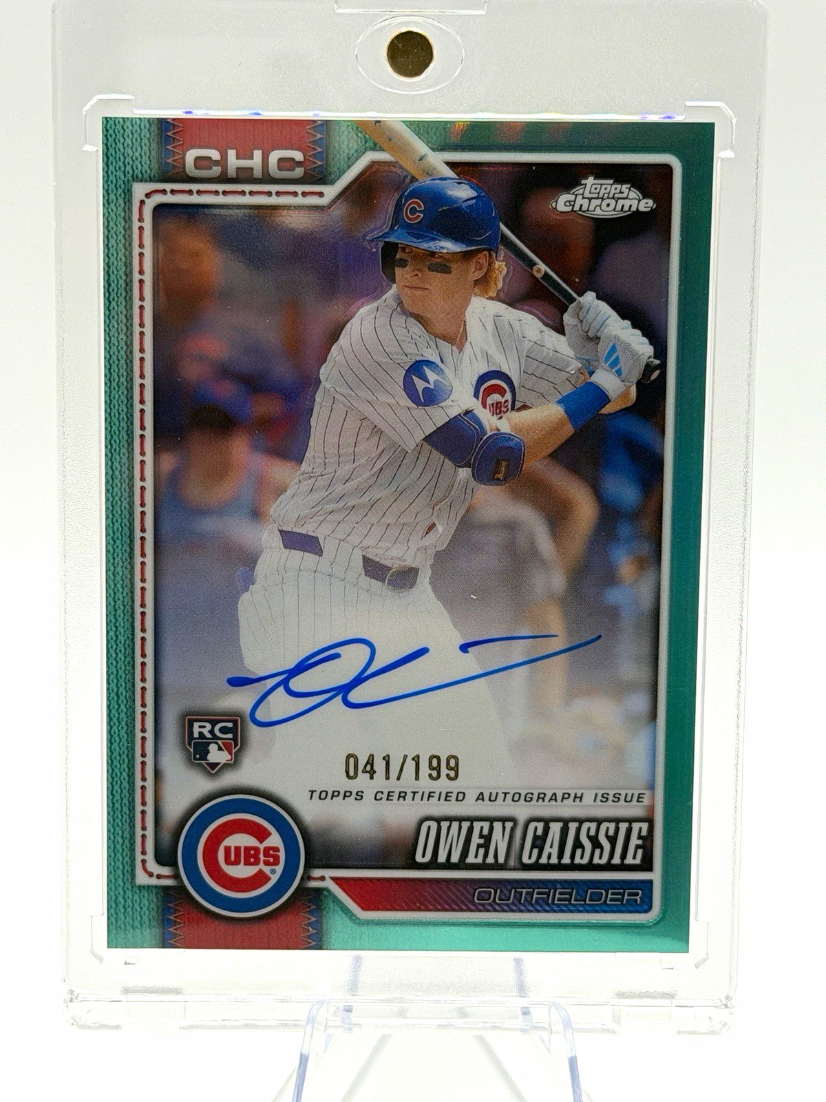 Topps 2026 Topps Chrome Owen Caissie Rookie Auto /199 #RA-OC Chicago Cubs