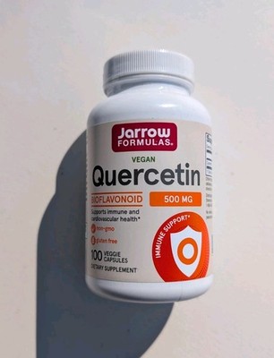 Jarrow Formulas Vegan Quercetin - 500 mg - 100  Veggie Capsules - Exp 7/2026
