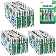 Lot Original Philips 2100mAh AA Rechargeable Battery 1.2V Ni-MH aa Batteries