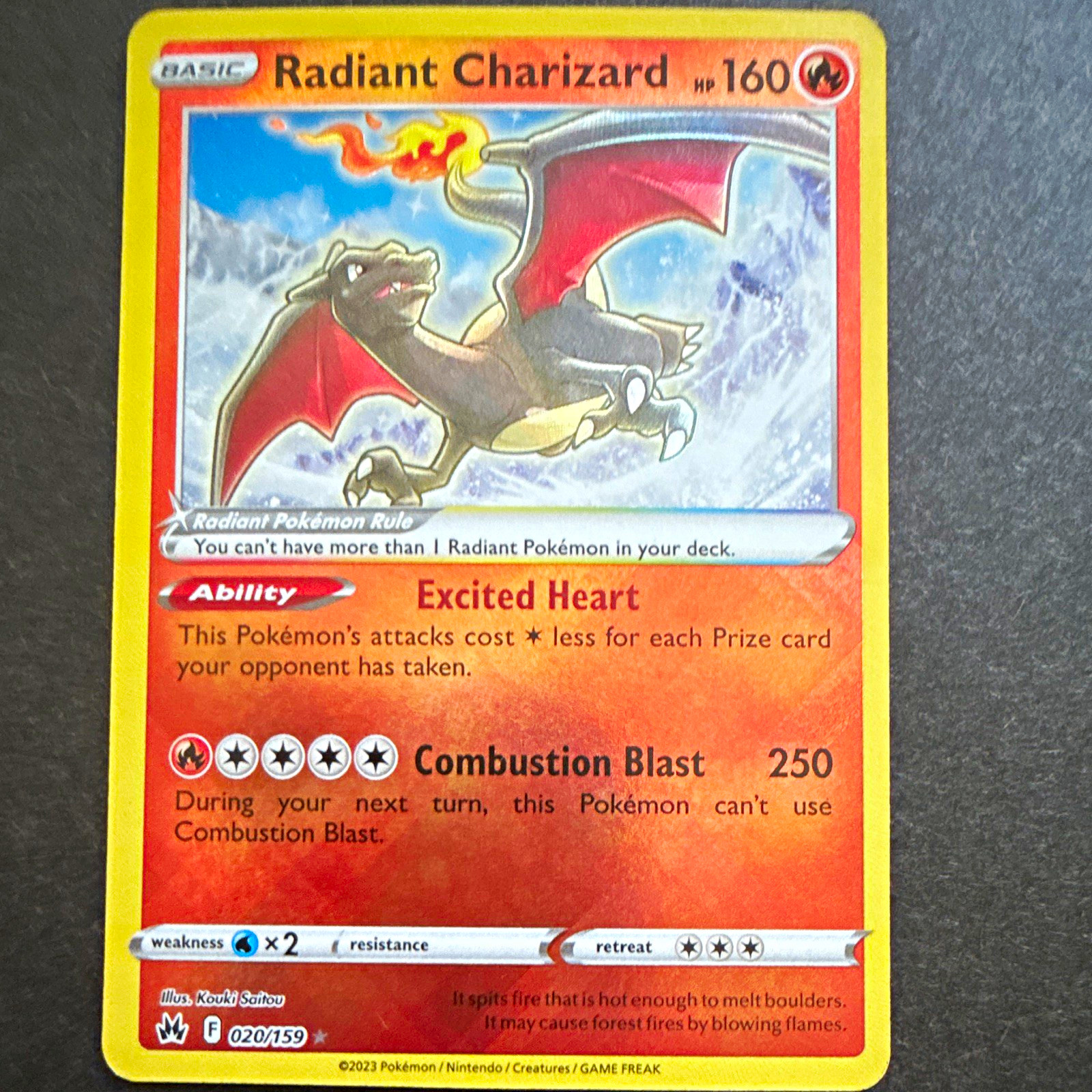 Radiant Charizard 020/159 Crown Zenith Holo Radiant Rare English