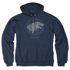 Game Of Thrones Stark Burst Sigils Mens Hoodie Navy Officially Licensed