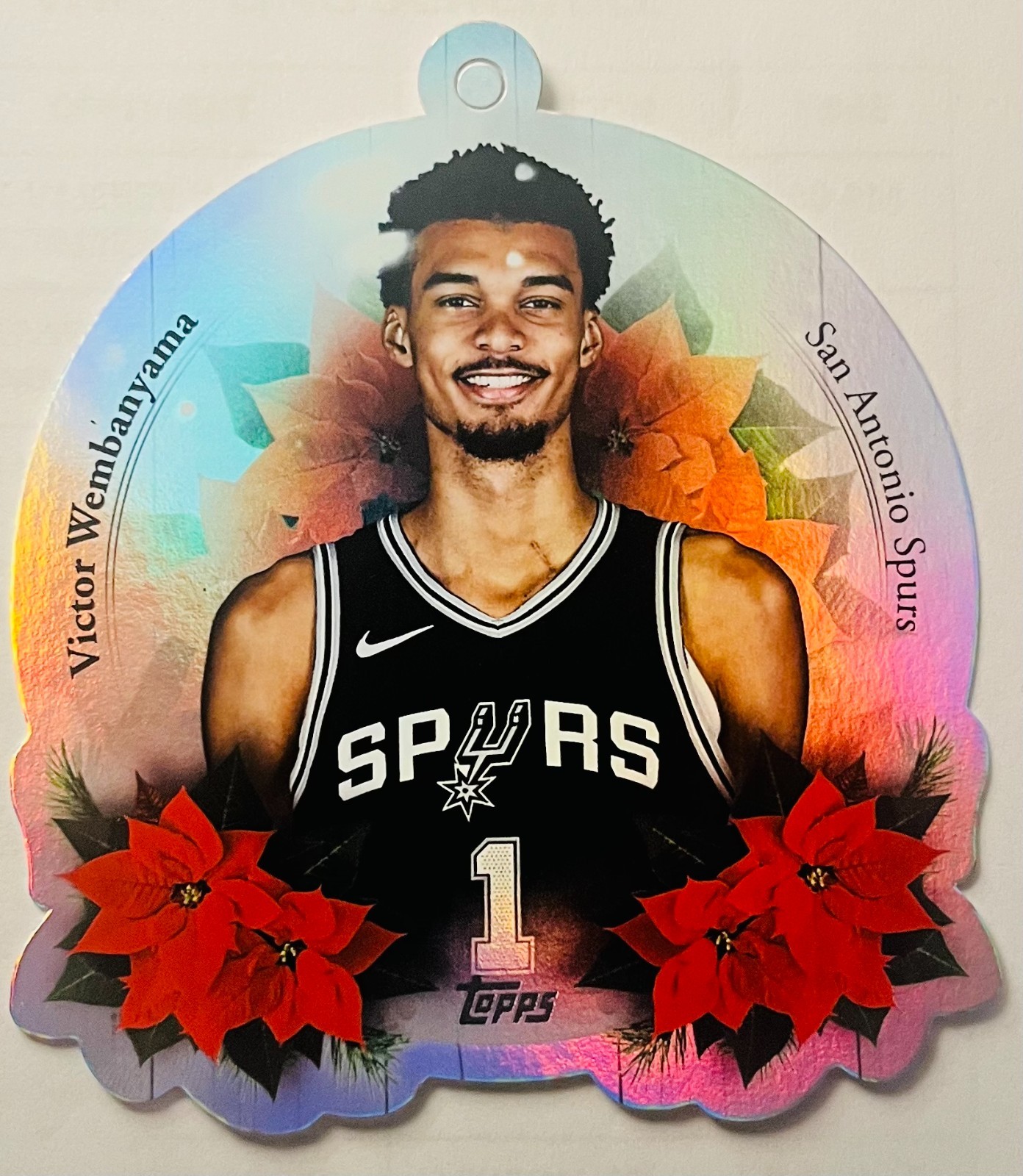 2025-26 Topps Holiday VICTOR WEMBANYAMA #DCO-VW Die-Cut Ornament Spurs