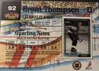 Brent Thompson Los Angeles Kings autographed card 1992-93 Topps Stadium Club #92 — photo 2