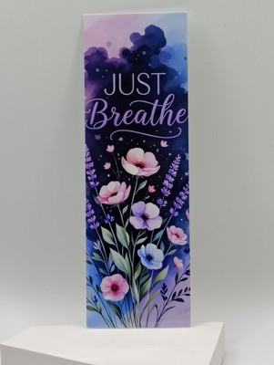 Just Breathe Floral Calm Bookmark