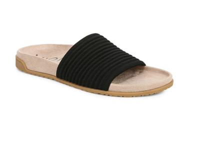 Vionic's Evie Knit Slide Sandal, Black