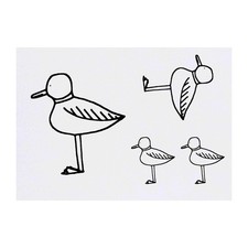 4 x 'Seagull' Temporary Tattoos / Transfers TO00001730 