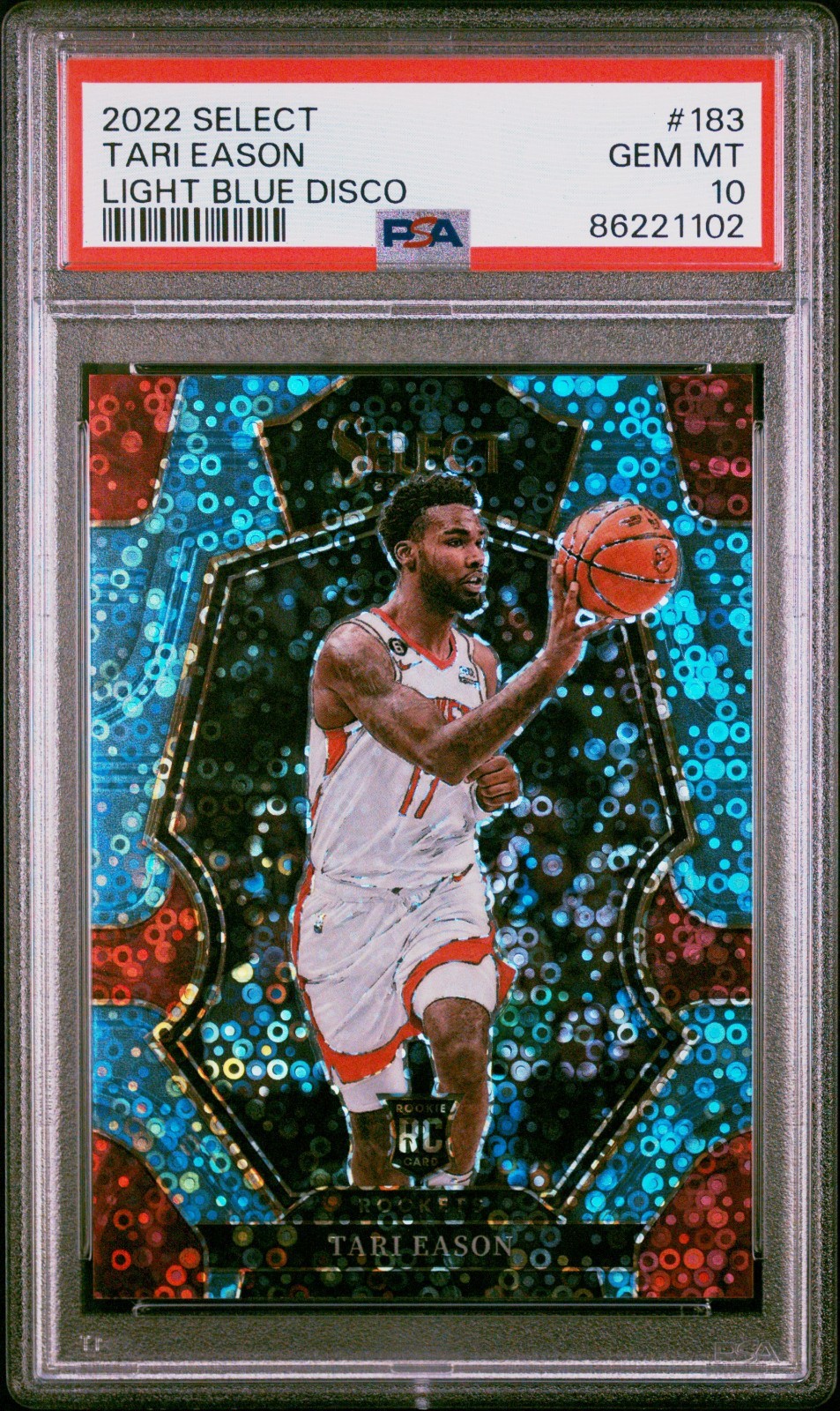 2022-23 Panini Select Premier Tari Eason Light Blue Disco /99 PSA 10 GEM MINT RC