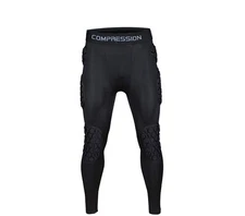 Men's Goalkeeper Padded Pants Bike Trousers Football Protective Gear Set Trai...