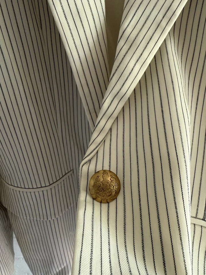 Chaqueta/Blazer Ralph Lauren para mujer mezcla de lana talla 12 EE. UU. AJUSTE 14 PRECIO DE VENTA SUGERIDO POR EL FABRICANTE $295,00 EE. UU. Foto 4 de 4