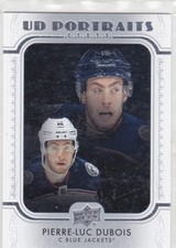 19/20 UD..PIERRE-LUC DUBOIS..PORTRAITS..CARD # P-6...BLUE JACKETS..COMBINED SHIP