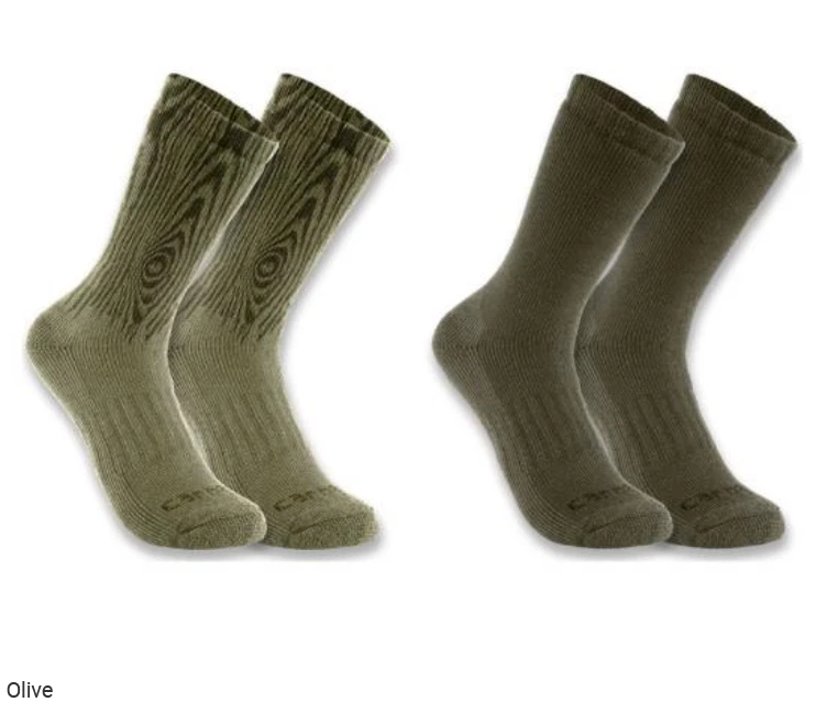 CARHARTT OUTDOOR WOOL BLEND WOODGRAIN CREW SOCKS 2 PACK SC9602M EXTRA LARGE NWT
Opens in a new windo
