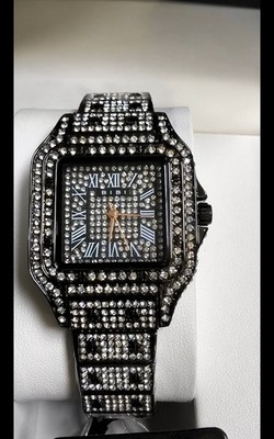 New Luxury BiBi 26mm Iced Out Stainless Steel Watch Roman Dial Iced Out VVS Moissanite Watch For Men - JBR Jeweler main image 4