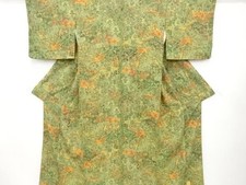 Artist Kimono Flower Chintz Pattern Silk Traditional Wear Used