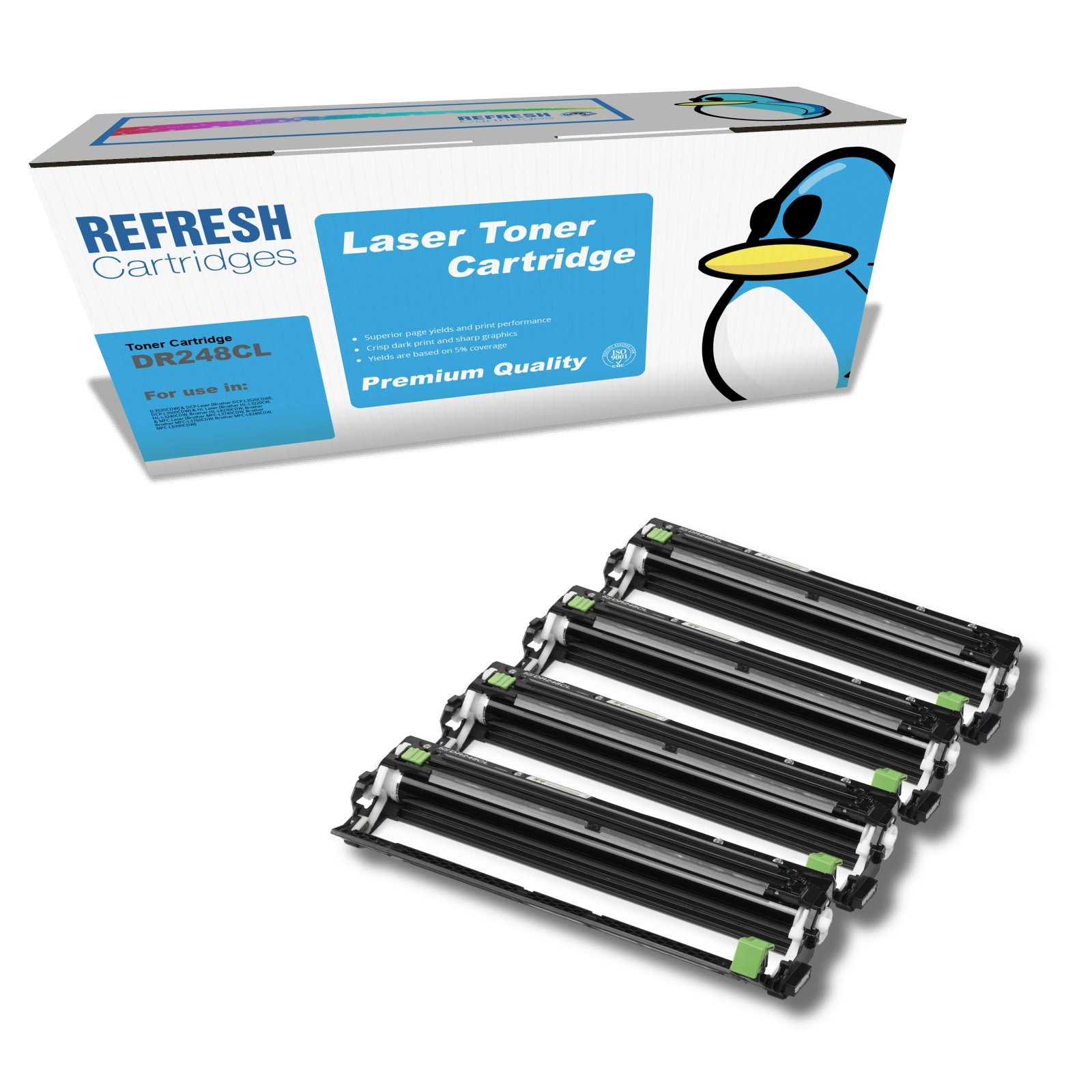 Refresh Cartridges Value Pack DR248CL Compatible With Brother Printers