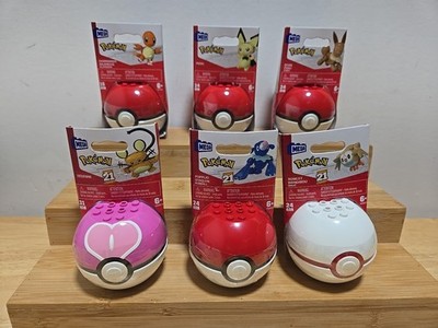 MEGA Bloks Pokémon Poke Ball Pokeball Building Toy Kit Lot of 6 New Sealed 