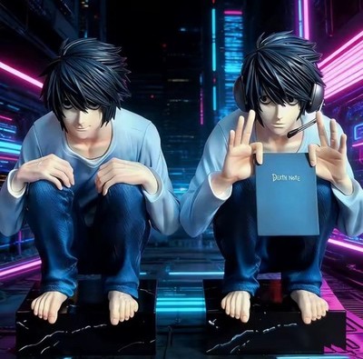 Death Note L Lawliet 15cm pcv Anime Figure Squatting Pose Extra