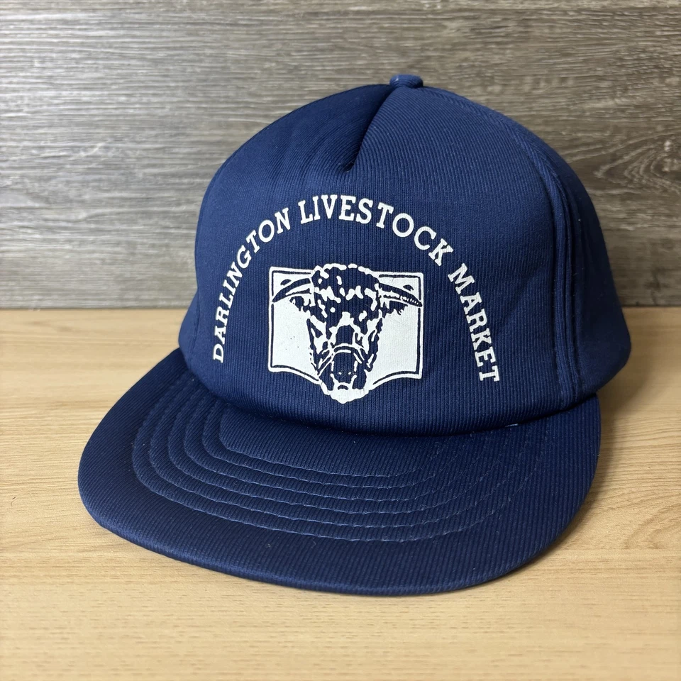 Gorra de colección Darlington Livestock Market Snap Back Trucker Promo para hombre años 80 Foto 3 de 4