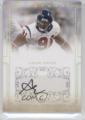 2007 Playoff National Treasures 35/49 Amobi Okoye #192 Rookie Auto RC 5x8