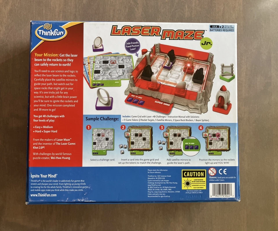 ThinkFun Laser Maze Jr. Ciencia Lógica Laberinto Juniors STEM Juego Cerebral Educativo Foto 3 de 3