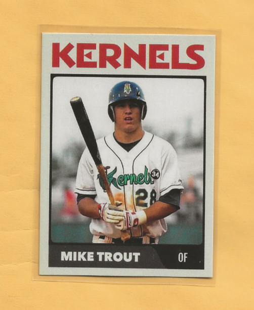 2010 Cedar Rapids KERNELS #28 Mike TROUT Minor League RC Rookie  ANGELS