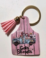 Faux Leather Keychain