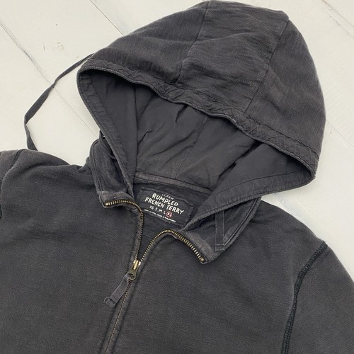 J.Crew Hoodie grau gerumpelt French Terry Full Zip Damen XL Outdoor Activewear - Bild 3 von 11