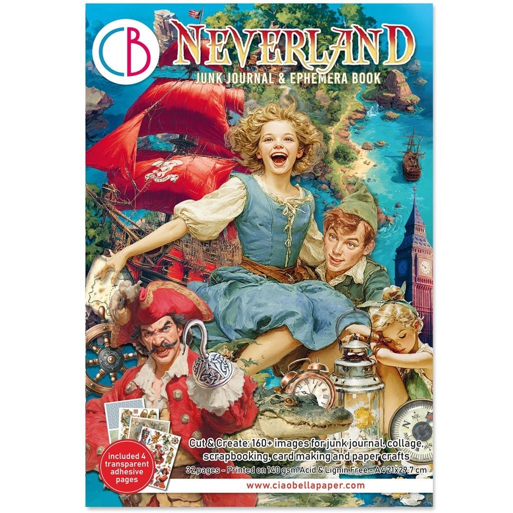 Ciao Bella Paper - Neverland - Junk Journal & Ephemera Book