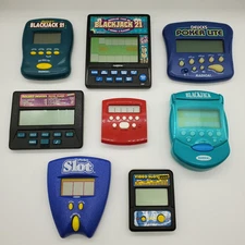 RADICA Poker Blackjack and Slots Handheld Electronic Games Lot of 8 ALL TESTED
