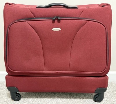 Samsonite Red 2-Wheel Rolling Garment Bag Softshell Luggage 21''x17''