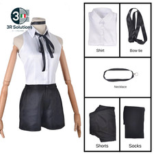 Chainsaw Reze Costume Cosplay Dresses Shirt Tie Short Wig Ring Al Co