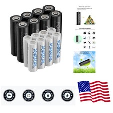 AA AAA Rechargeable Batteries, Pre-Charged High Capacity 2800mAh 1000mAh 1....