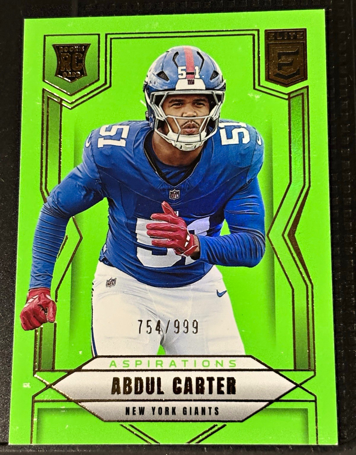 (Damaged) Panini 2025 Donruss Elite /999 Abdul Carter RC Lime Green #111 