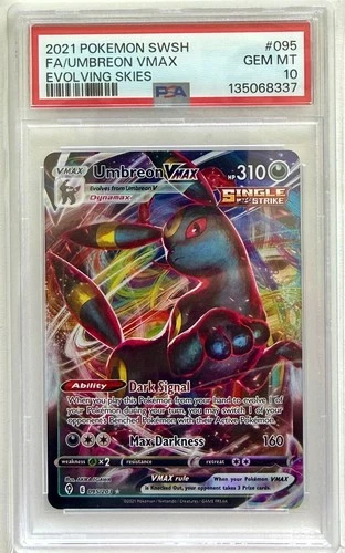 Pokemon SWSH 2021 Evolving Skies Umbreon VMAX #095/203 PSA 10 Gem Mint