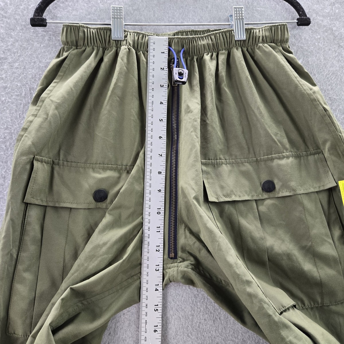 Brain Dead Men Pants S Green Flight Cargo Logo Outdoor Baggy