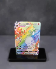 Rainbow Charizard VMAX Gold Metal Pokemon Card Collectible Gift/Display