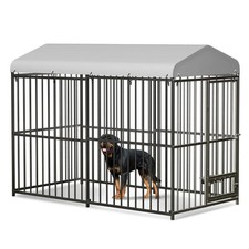 Large Outdoor Pet Dog Run House Kennel Shade Cage Enclosure Playpen w/ Cover