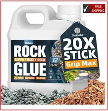 Rock Glue 32OZ - Mulch Glue for Landscaping with Grip Max for Strong Adhesion of