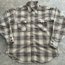 Vintage 1990s Levi  s Plaid Flannel Shirt Made USA Mens L 24x29.5