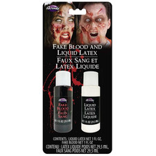 Fake Blood Liquid Latex FX Makeup Duo Costume Accessory - Morris Costumes