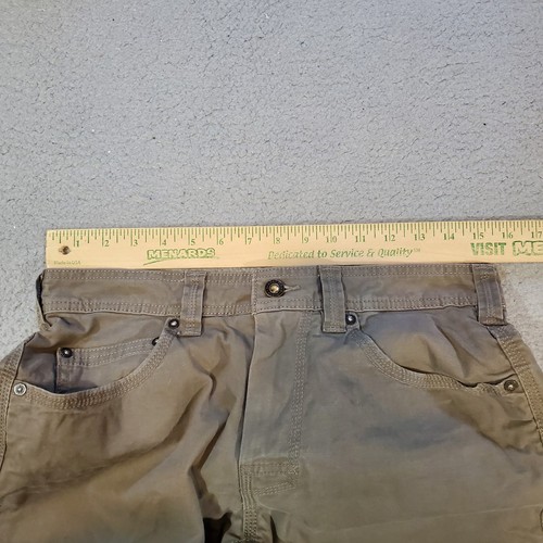Prana Bronson Pants Mens 30x32 Brown Flannel Lined Canvas Utility Workwear - Picture 6 of 20